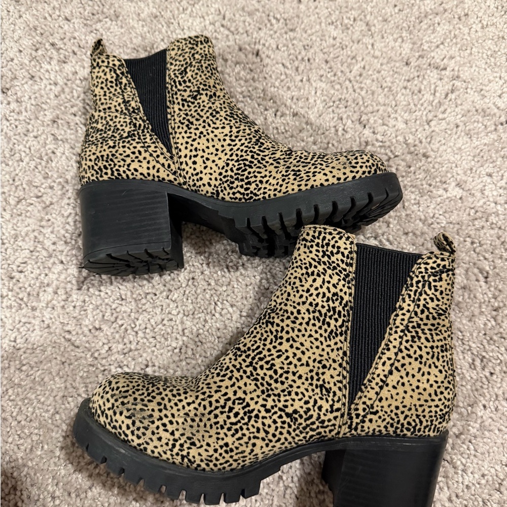 MIA Tan and Black Ankle Boots